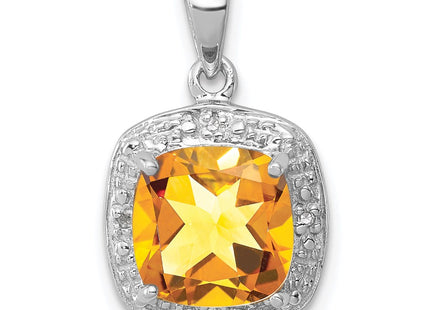 Sterling silver diamond pendant