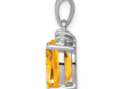 Sterling silver diamond pendant, alternate view