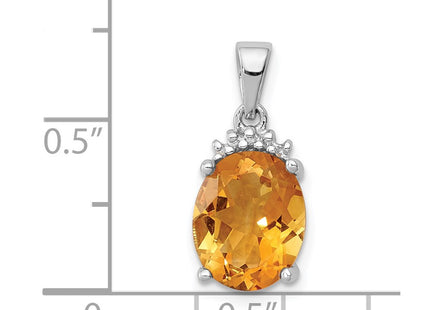 Sterling silver diamond pendant, another view