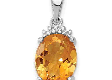 Sterling silver diamond pendant