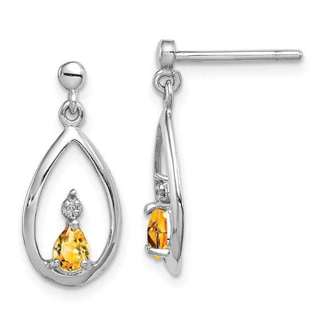 Sterling Silver Earrings Style QDX778 - Classique Jewelry Inc.
