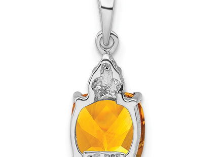 Sterling silver diamond pendant, further view