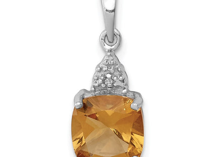 Sterling silver diamond pendant
