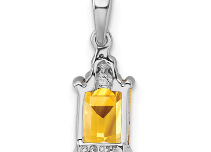 Sterling silver diamond pendant, further view