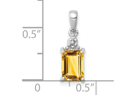 Sterling silver diamond pendant, another view
