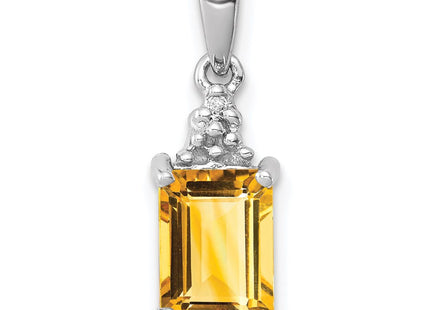 Sterling silver diamond pendant