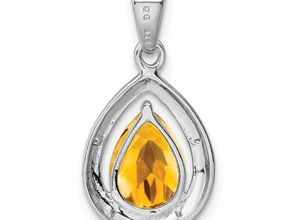 Sterling silver diamond pendant, further view