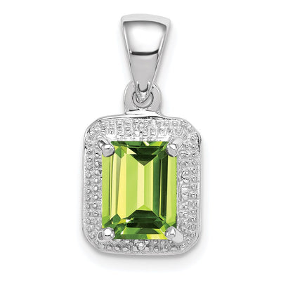 Sterling silver diamond pendant