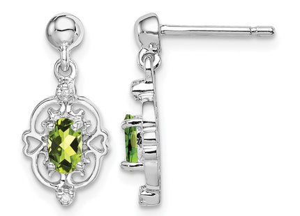 Sterling silver diamond earrings