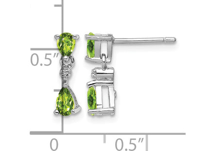 Sterling silver diamond earrings, further view