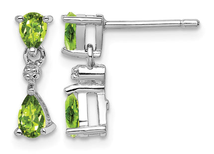 Sterling silver diamond earrings