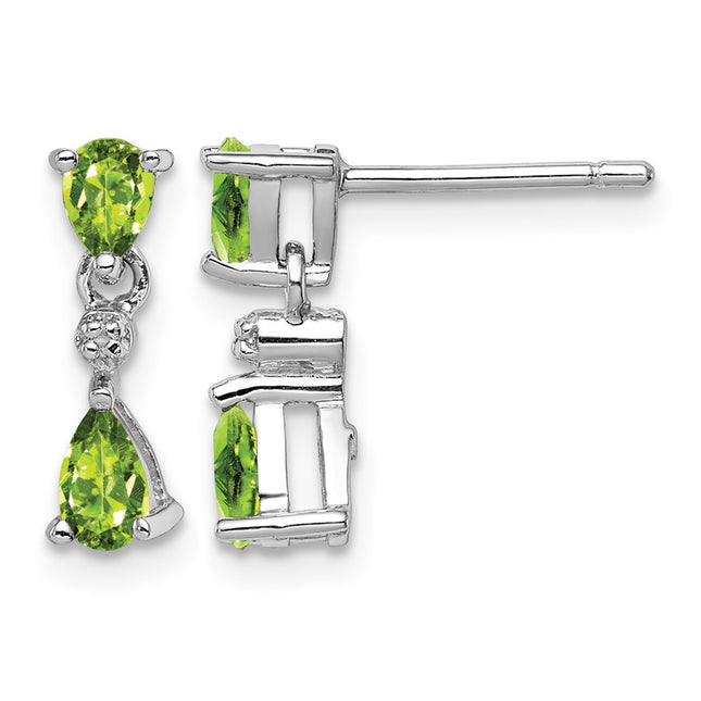 Sterling silver diamond earrings