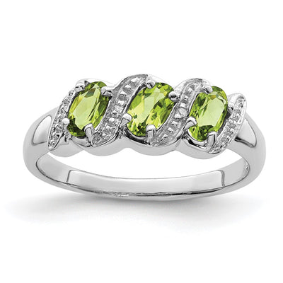 Sterling silver diamond ring
