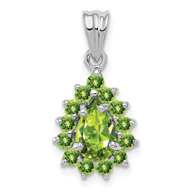 Sterling silver peridot pendant