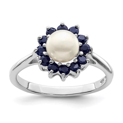 Sterling silver sapphire ring