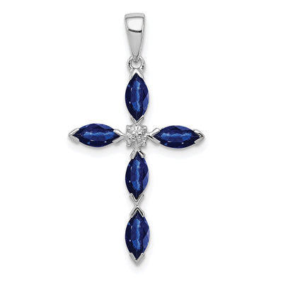 Sterling silver diamond pendant