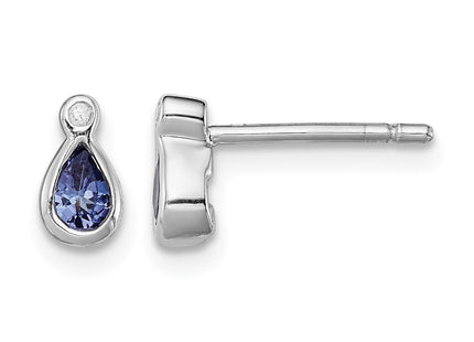 Sterling silver diamond earrings
