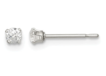 Sterling silver cubic zirconia stud earrings