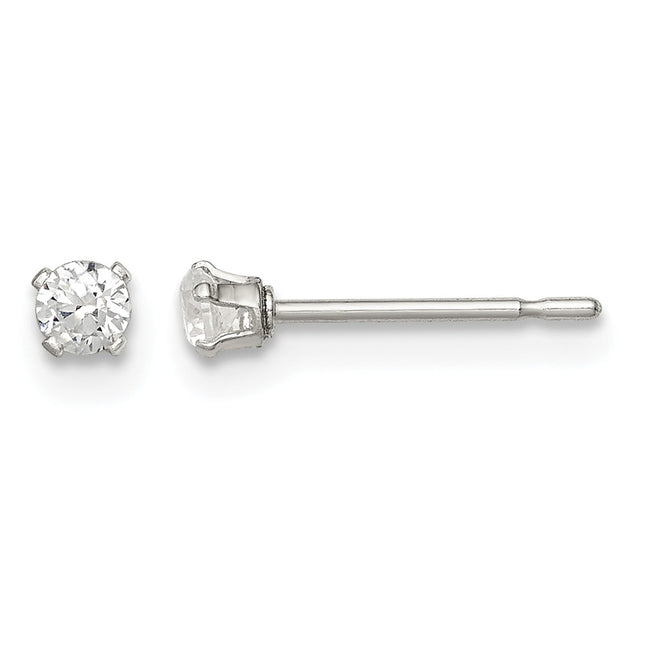 Sterling silver cubic zirconia stud earrings