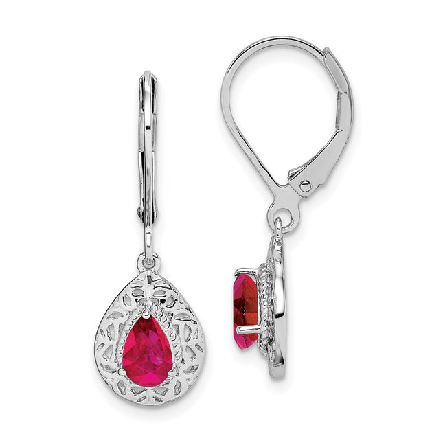 Sterling Silver Earrings Style QE10017R - Classique Jewelry Inc.