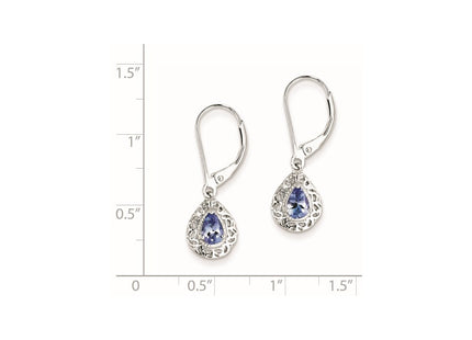Sterling Silver Earrings Style QE10017TZ - Classique Jewelry Inc.