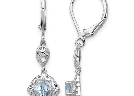 Sterling silver aquamarine earrings