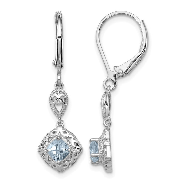 Sterling silver aquamarine earrings