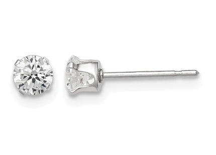 Sterling silver cubic zirconia stud earrings