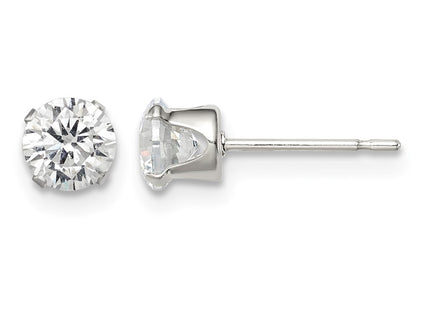 Sterling silver cubic zirconia stud earrings