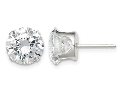 Sterling silver cubic zirconia stud earrings
