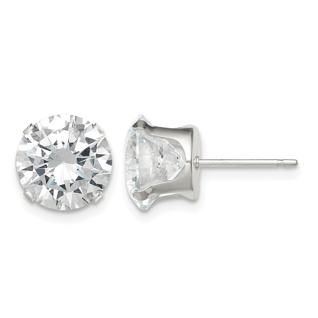Sterling silver cubic zirconia stud earrings