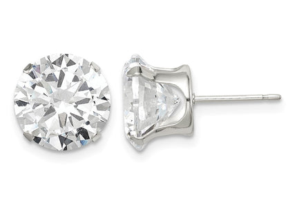 Sterling silver cubic zirconia stud earrings