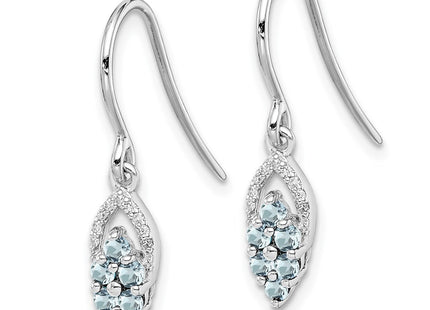 Sterling Silver Earrings Style QE10101AQ - Classique Jewelry Inc.