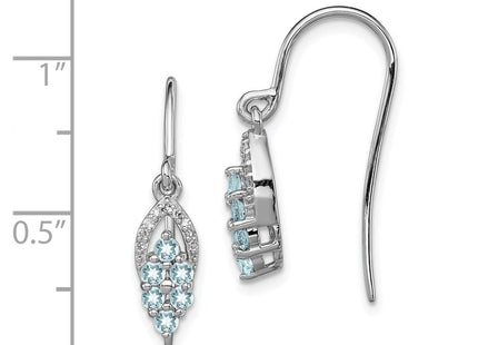 Sterling Silver Earrings Style QE10101AQ - Classique Jewelry Inc.