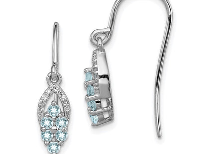 Sterling Silver Earrings Style QE10101AQ - Classique Jewelry Inc.