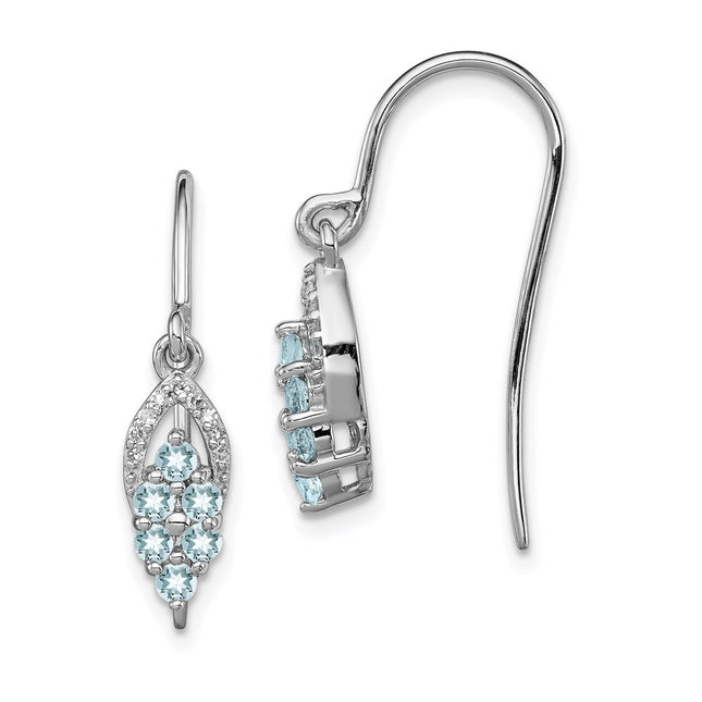 Sterling Silver Earrings Style QE10101AQ - Classique Jewelry Inc.