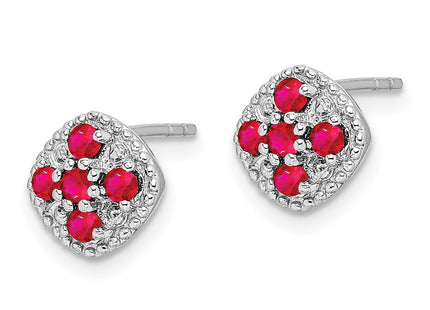 Sterling Silver Earrings Style QE10109R - Classique Jewelry Inc.