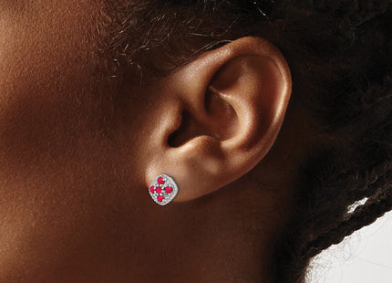 Sterling Silver Earrings Style QE10109R - Classique Jewelry Inc.