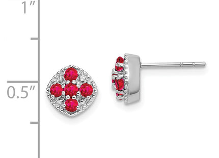 Sterling Silver Earrings Style QE10109R - Classique Jewelry Inc.