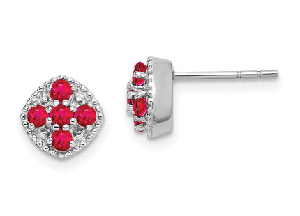 Sterling Silver Earrings Style QE10109R - Classique Jewelry Inc.