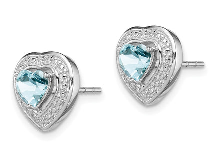 Sterling Silver Earrings Style QE10111AQ - Classique Jewelry Inc.