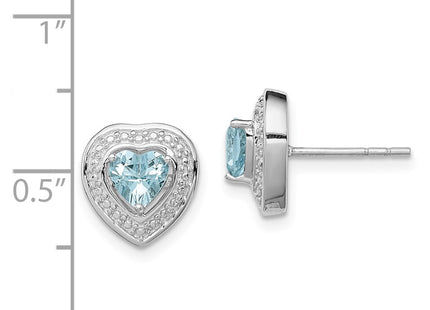 Sterling Silver Earrings Style QE10111AQ - Classique Jewelry Inc.