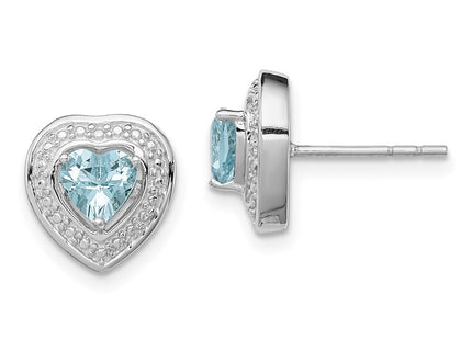 Sterling Silver Earrings Style QE10111AQ - Classique Jewelry Inc.