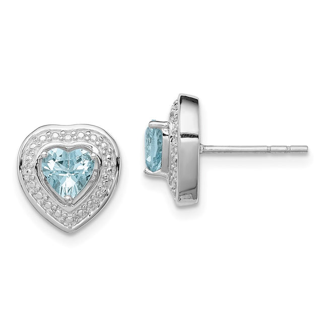Sterling Silver Earrings Style QE10111AQ - Classique Jewelry Inc.