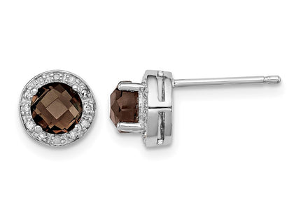 Sterling silver diamond earrings