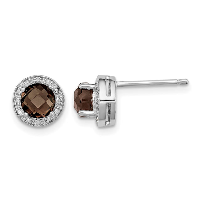 Sterling silver diamond earrings