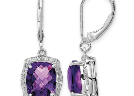 Sterling silver diamond earrings