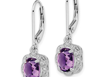 Sterling Silver Earrings Style QE10151AM - Classique Jewelry Inc.