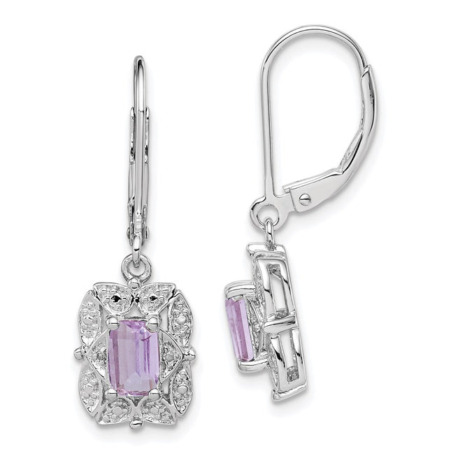 Sterling Silver Earrings Style QE10165PQ - Classique Jewelry Inc.