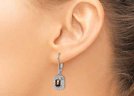 Sterling Silver Earrings Style QE10165SQ - Classique Jewelry Inc.